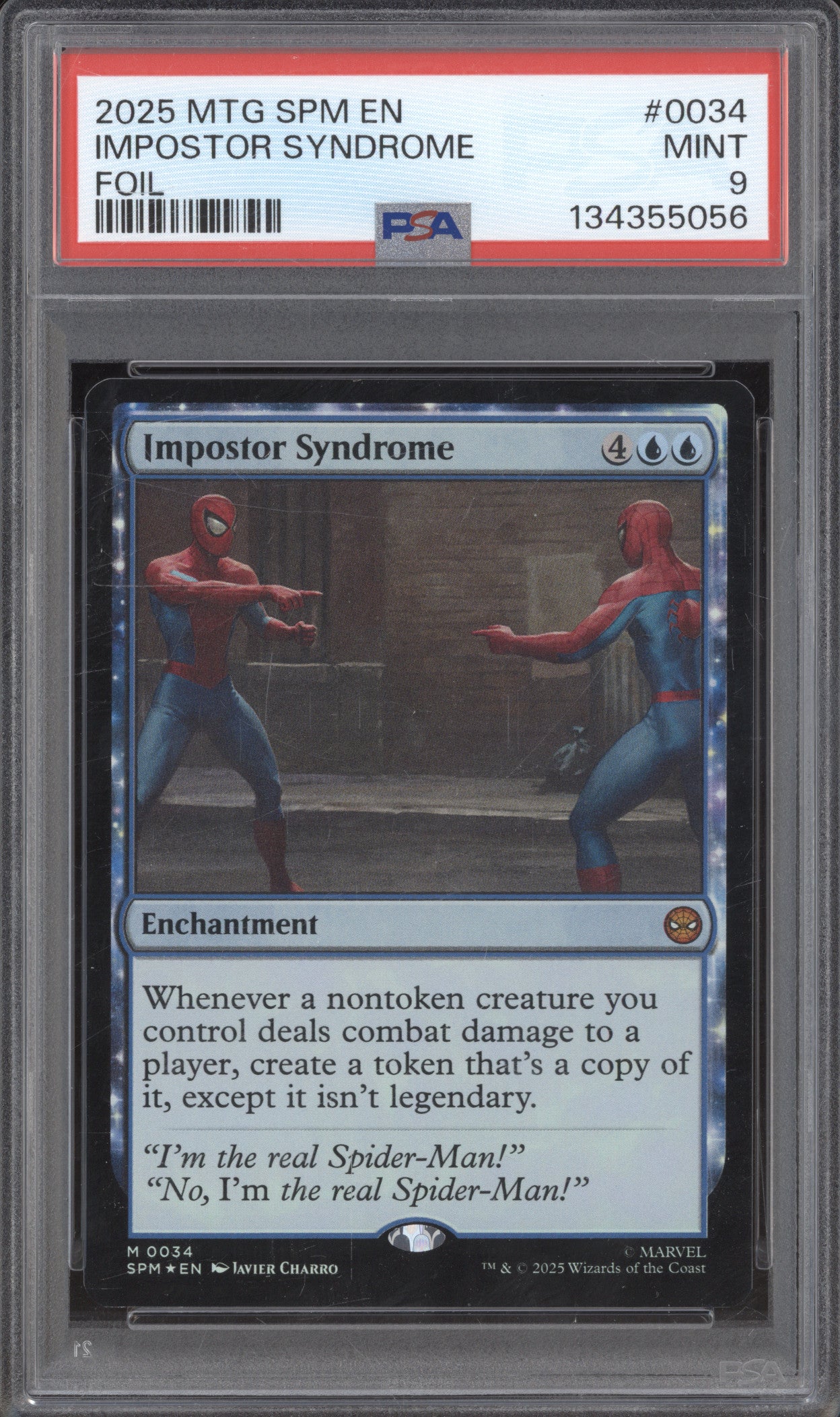 2025 MTG Marvel Spider-Man 0034 Impostor Syndrome Foil PSA 9