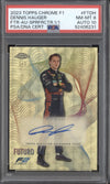 Dennis Hauger 2023 Topps Chrome F1 FT-DH Futuro Auto Superfractor 1/1 PSA 8/10