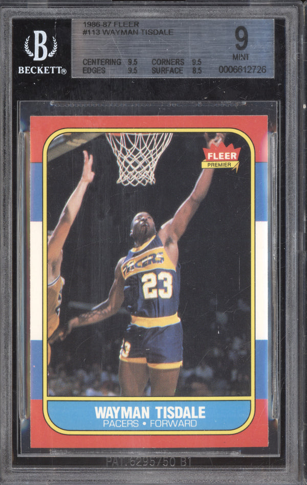 Wayman Tisdale 1986-87 Fleer  113 BGS 9