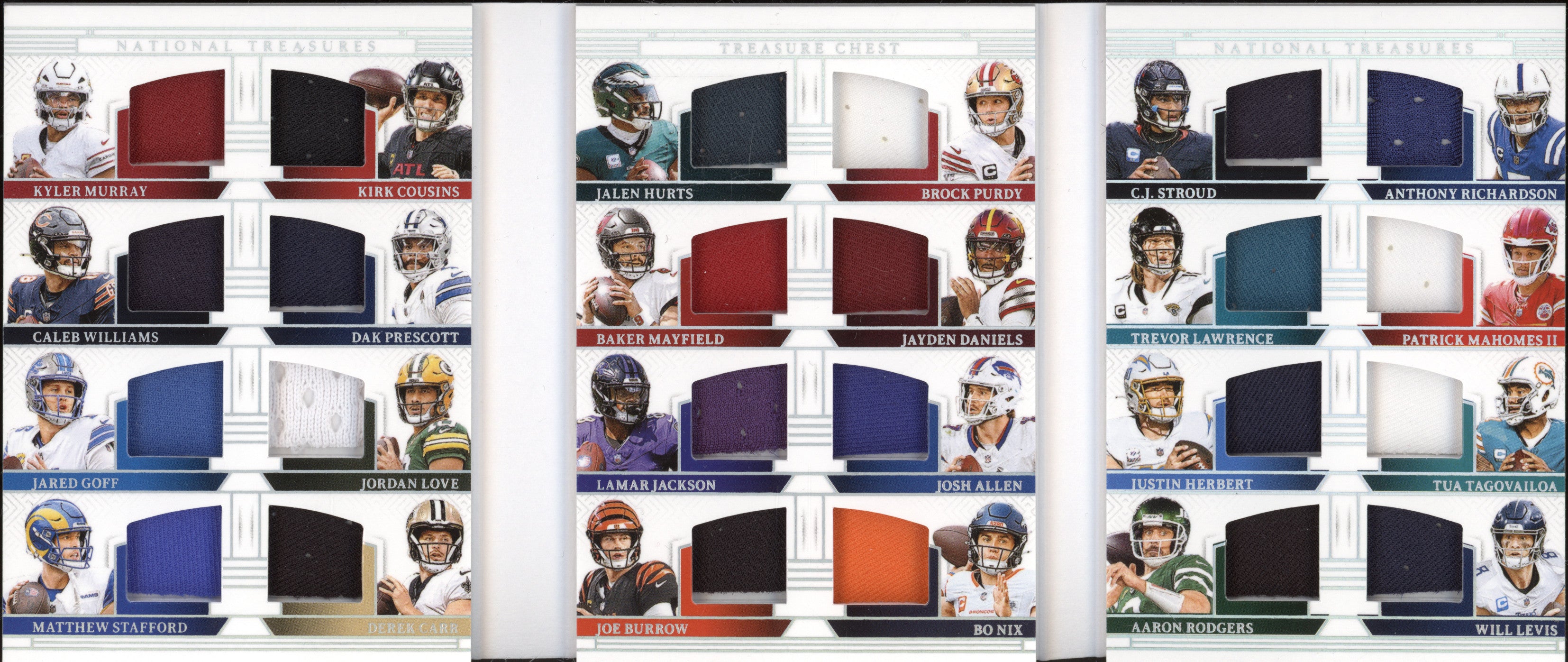Williams Nix Daniels 2024 Panini NT TC-QBS Treasure Chest Booklet 8/25