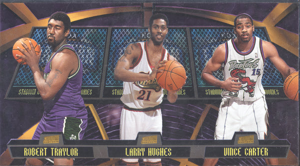 Traylor Hughes Vince Carter 1998-99 Topps Stadium Club Triumvirate Illuminator Uncut