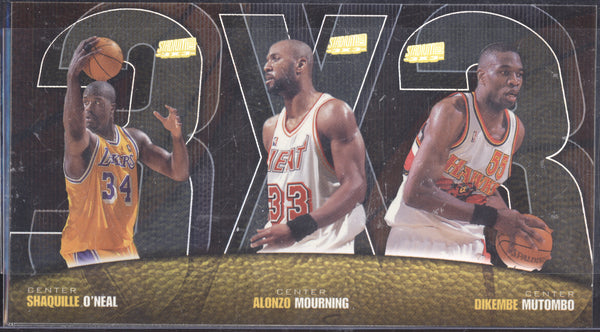 Shaq O'Neal Mourning Mutombo 1999-2000 Topps Stadium Club 3x3 Luminous Uncut