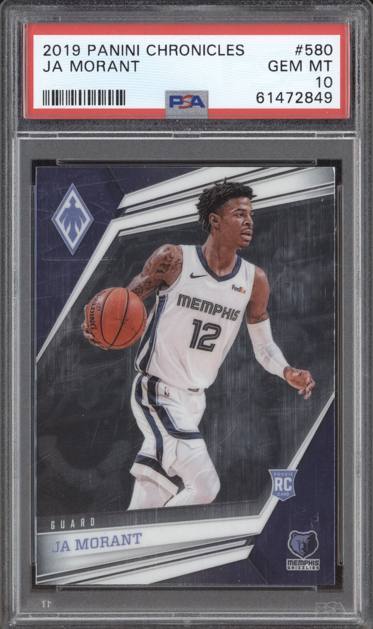 2019-20 Panini Chronicles 580 Ja Morant Phoenix RC PSA 10