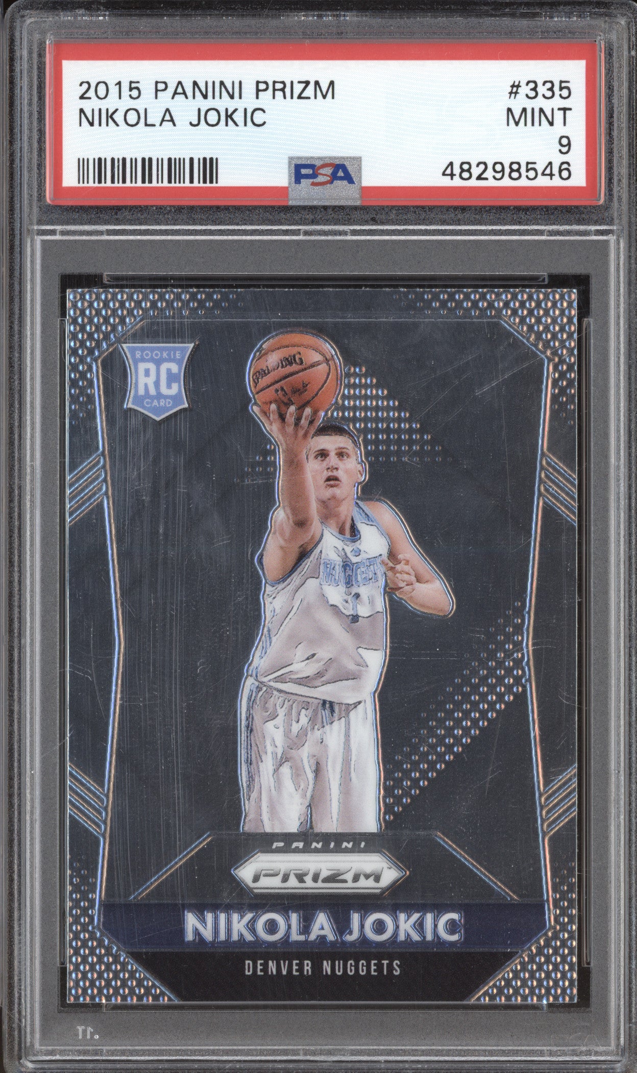 2015 Panini Prizm 335 Nikola Jokic Prizm RC PSA 9