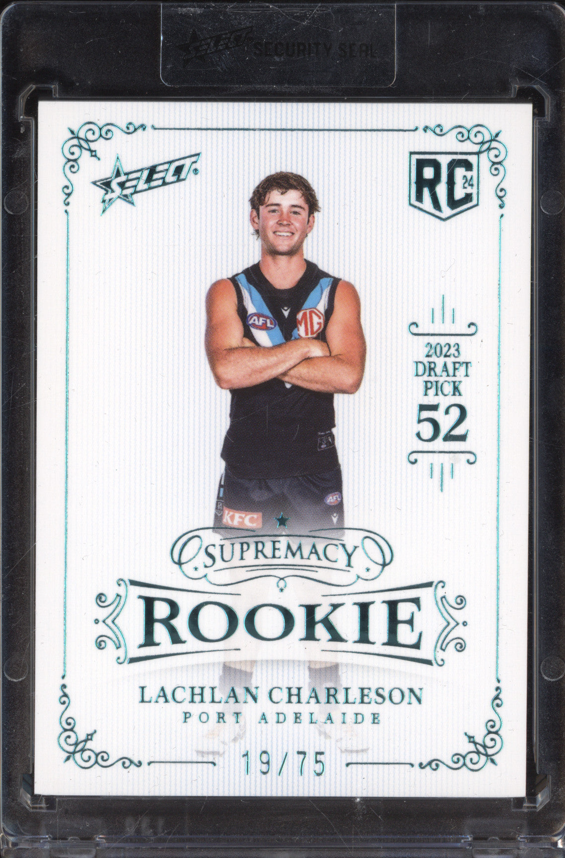 Lachlan Charleson 2024 Select Supremacy Rookies RPB Rookies Platinum Blue RC /75