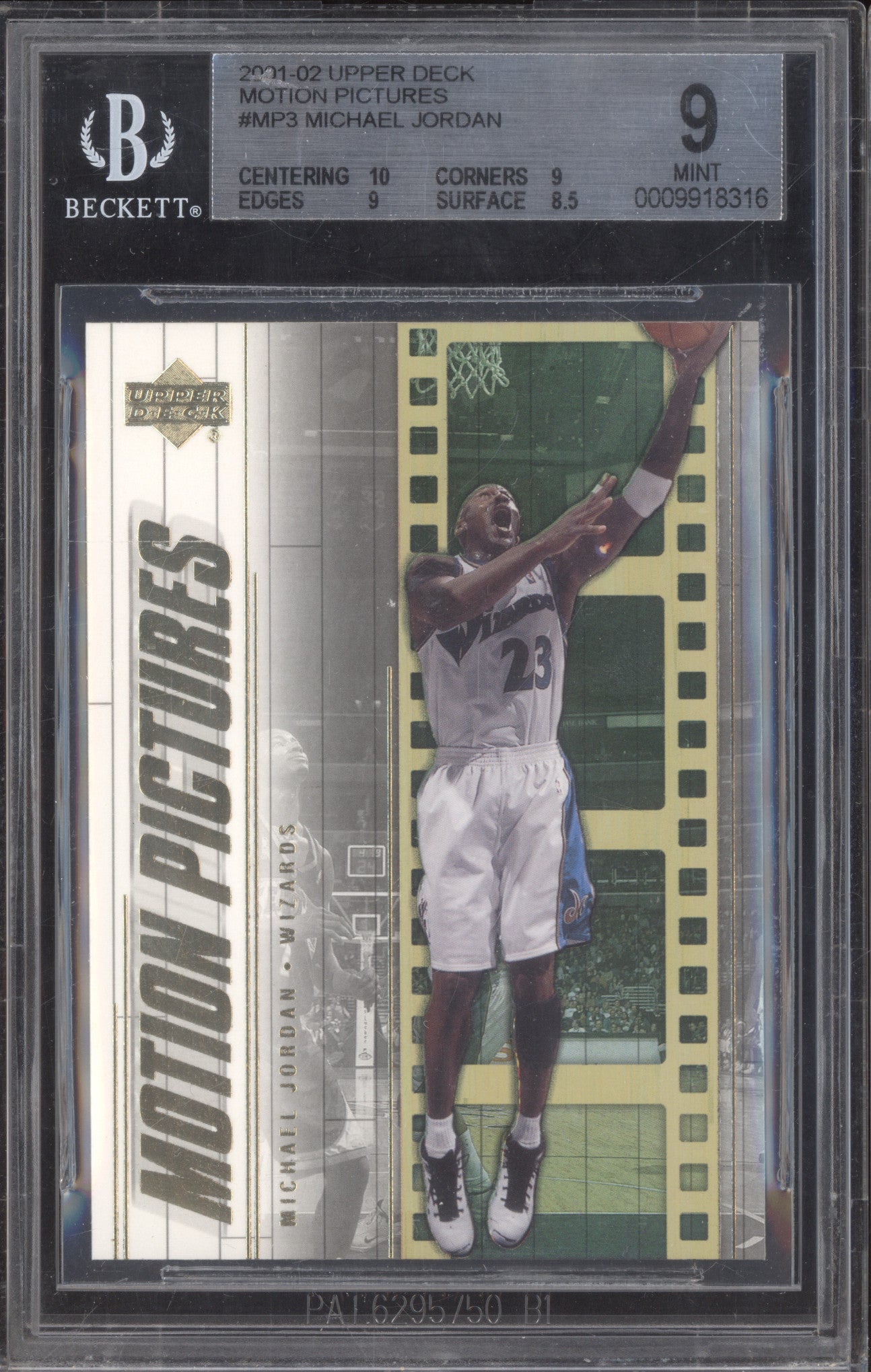 Michael Jordan 2001-02 Upper Deck SE MP3 Motion Pictures BGS 9