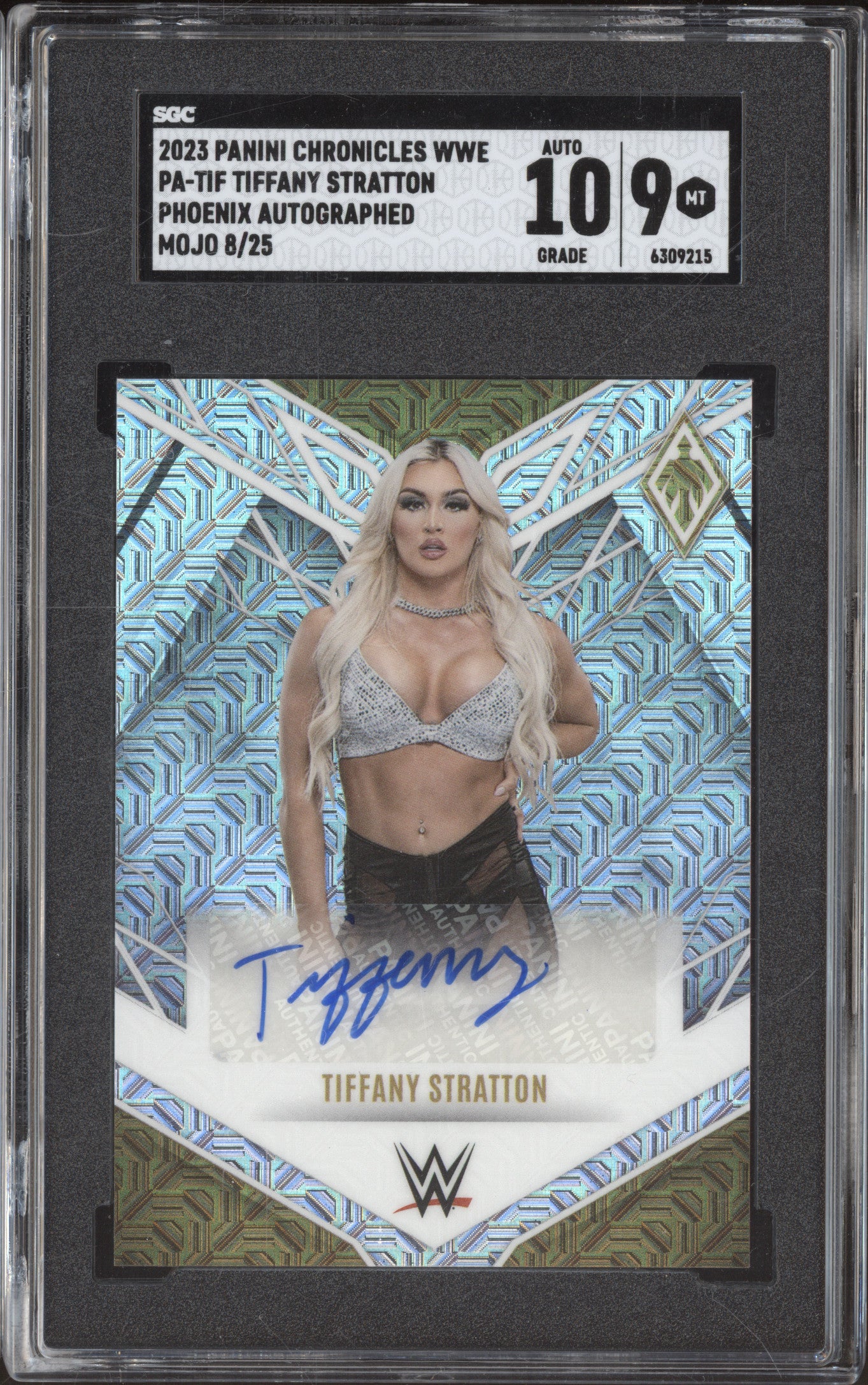 Tiffany Stratton 2023 Panini Chronicles PA-TIF Phoenix Auto Mojo 8/25 SGC 9/10