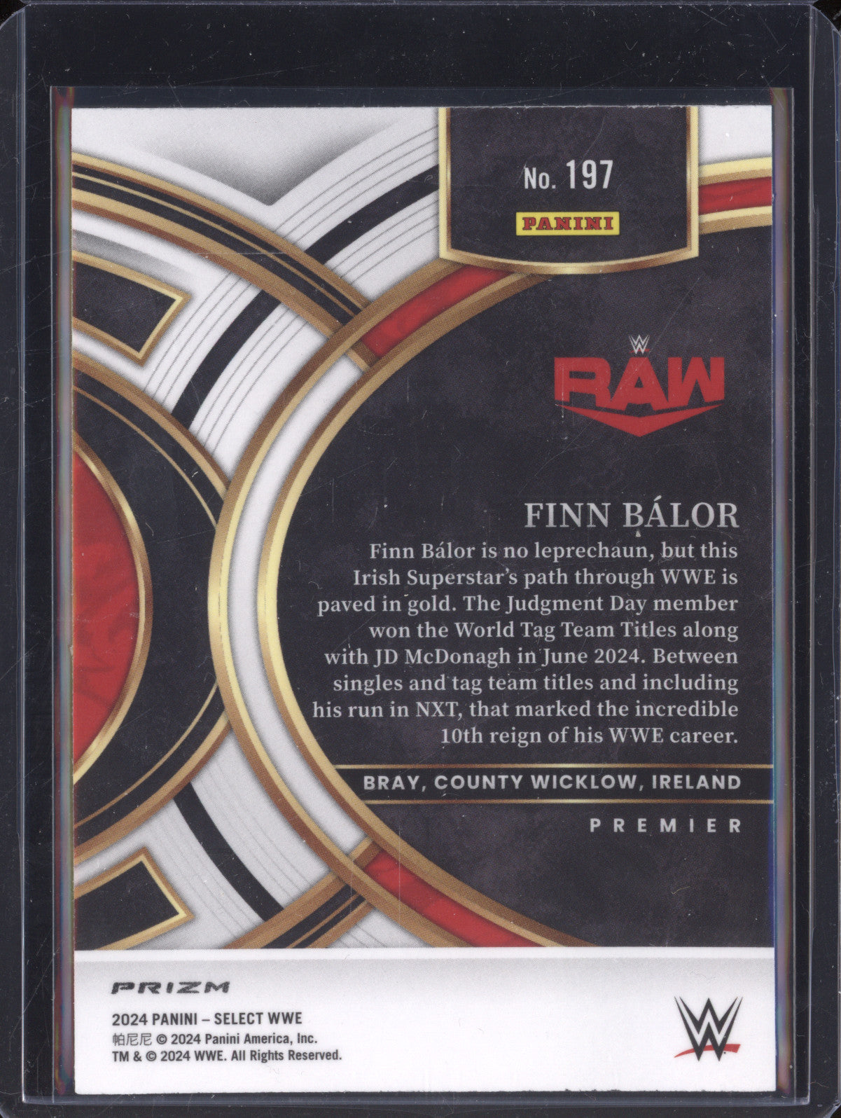 Finn Balor 2024 Panini Select 197 Zebra