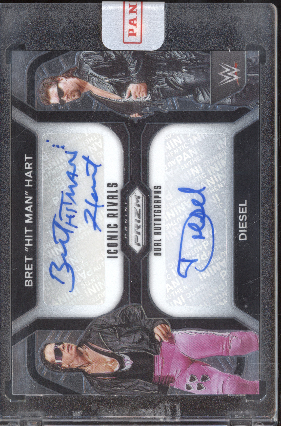Bret Hart Diesel 2024 Panini Prizm IR-BHD Iconic Rivals Dual Auto 15/25