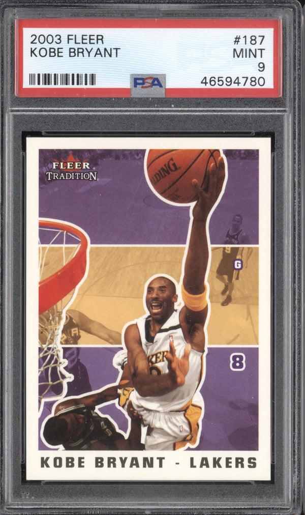 Kobe Bryant 2003-04 Fleer  187 PSA 9