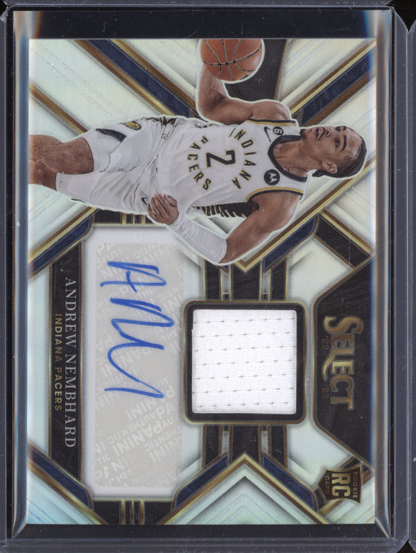 Andrew Nembhard 2022-23 Panini Select RJA-ANB Rookie Jersey Auto RC 2/199