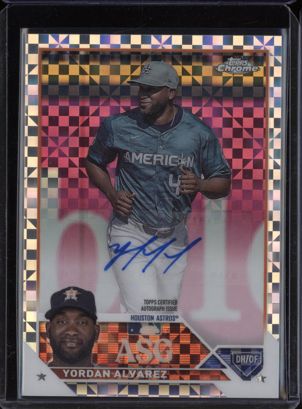 Yordan Alvarez 2022-23 Topps Chrome ASGA-YA 2023 All-Star Autographs Orange /125