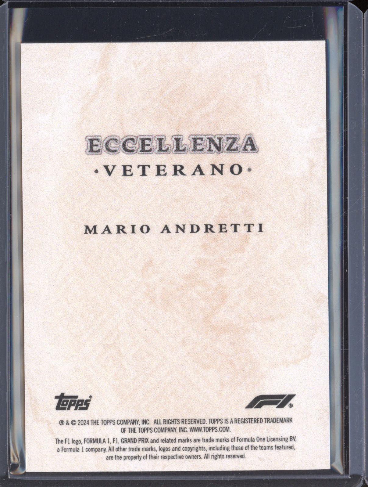 2024 Topps Eccellenza Mario Andretti 1/1