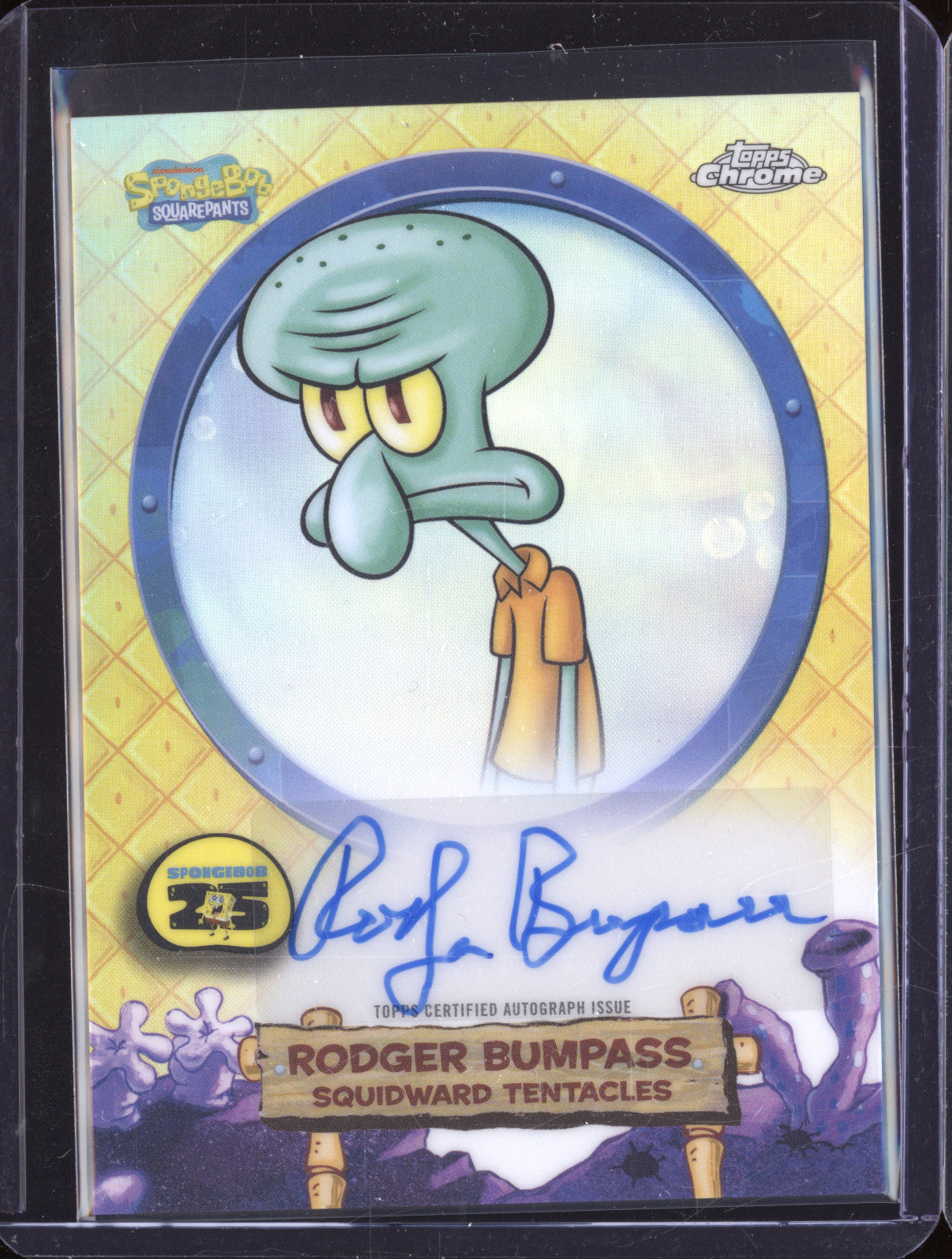 2025 Topps Chrome SpongeBob SquarePants Squidward Auto SA-ST Rodger Bu