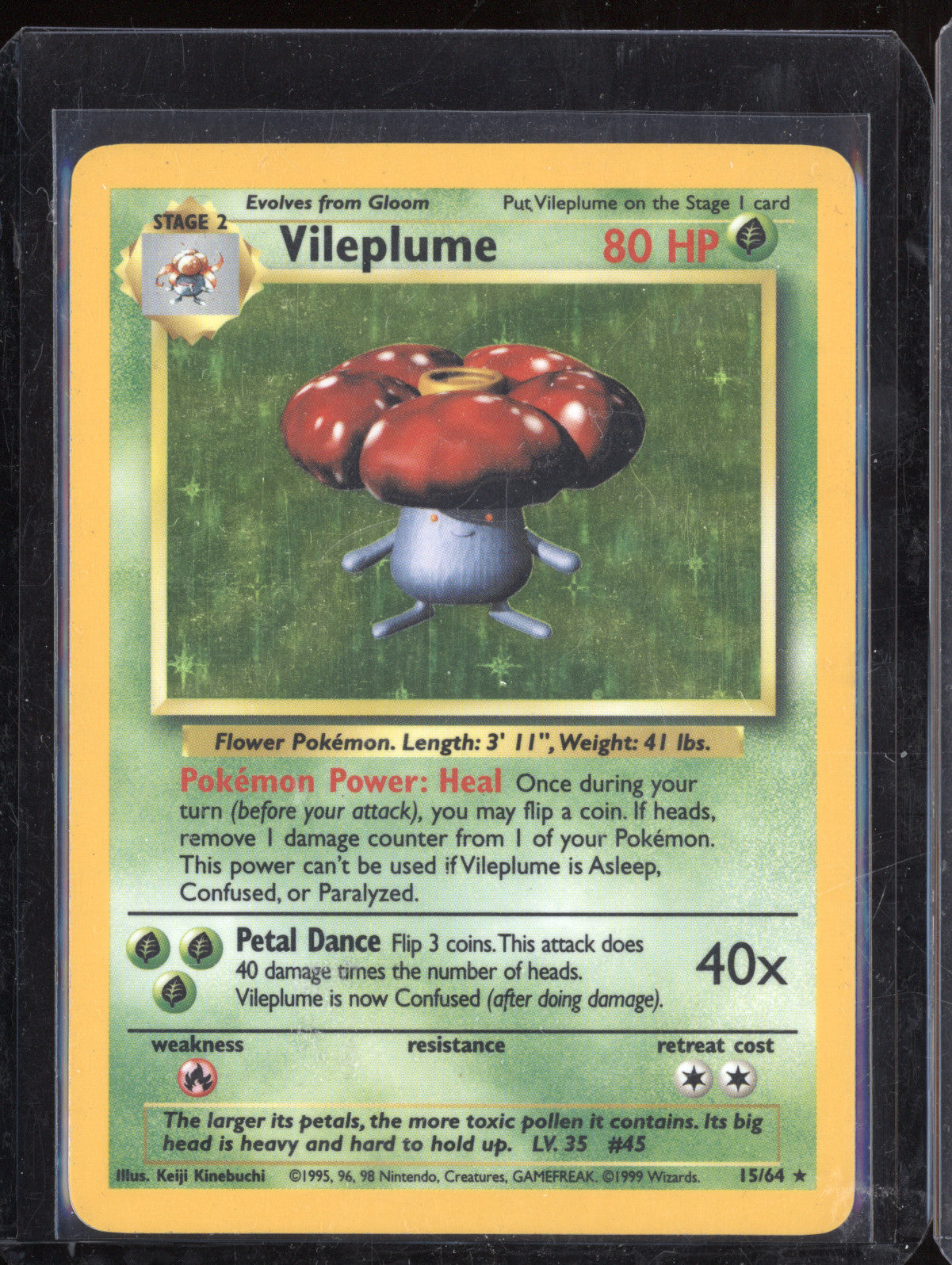 Vileplume 1999 Pokemon Jungle 15/64 Holo No Symbol Error