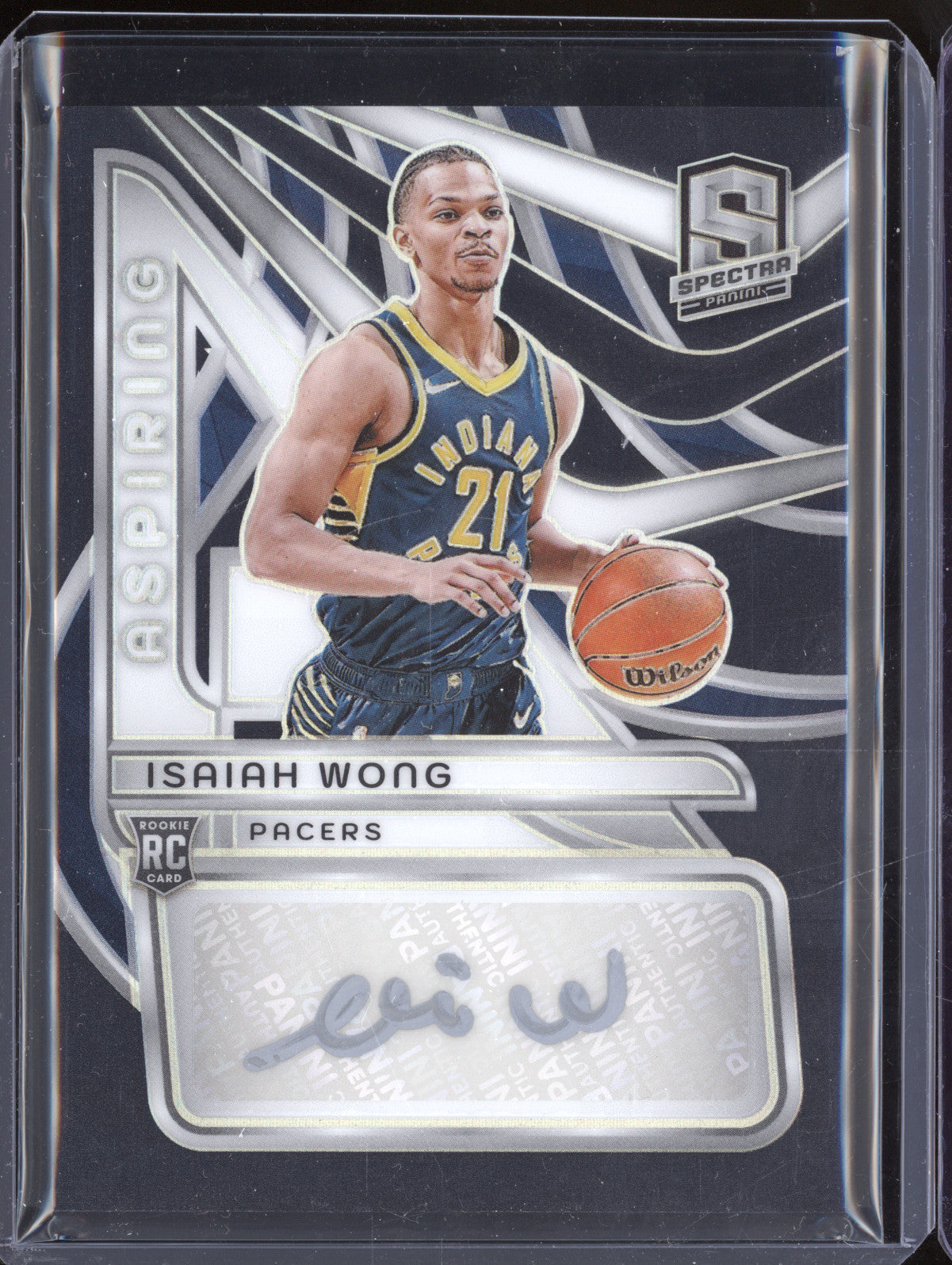 Isaiah Wong 2023-24 Panini Spectra Aspiring Auto Black RC 4/10