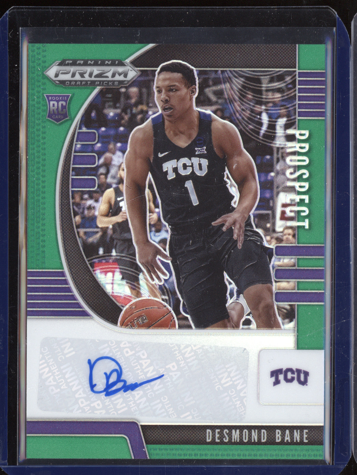 Desmond Bane 2020 Panini Prizm Draft Picks PA-DB Prospect Autographs Green RC