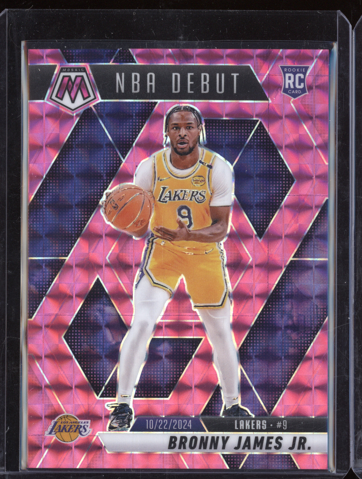 Bronny James Jr. 2024-25 Panini Mosaic 262 NBA Debut Pink RC 84/175