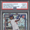 Fernando Cruz 2024 Bowman Chrome Prospect Auto Mini Diamond RC 84/100 PSA 9/10