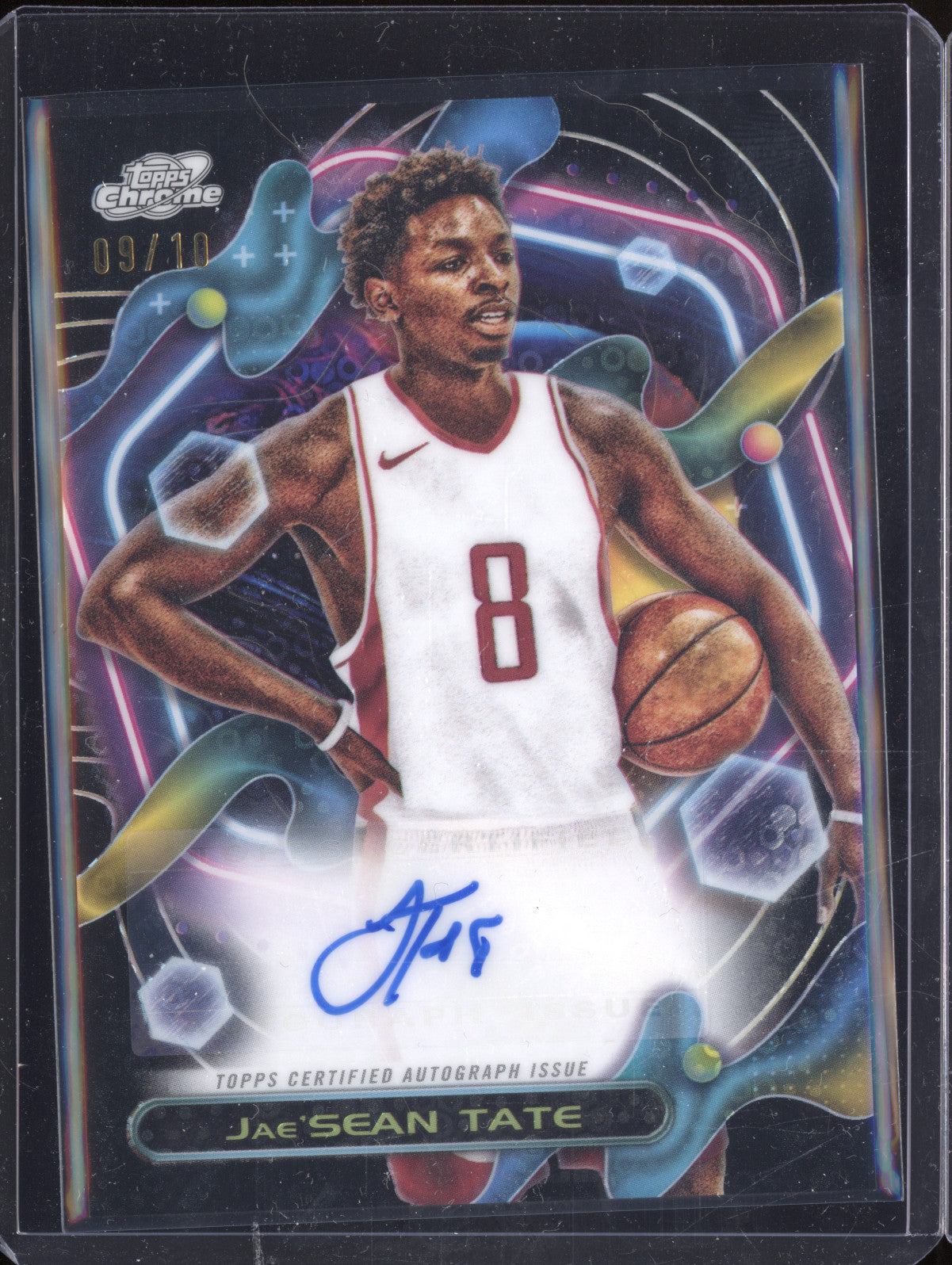 Jae'Sean Tate 2023-24 Topps Cosmic Chrome CCAV-JT Black Eclipse Auto 9/10