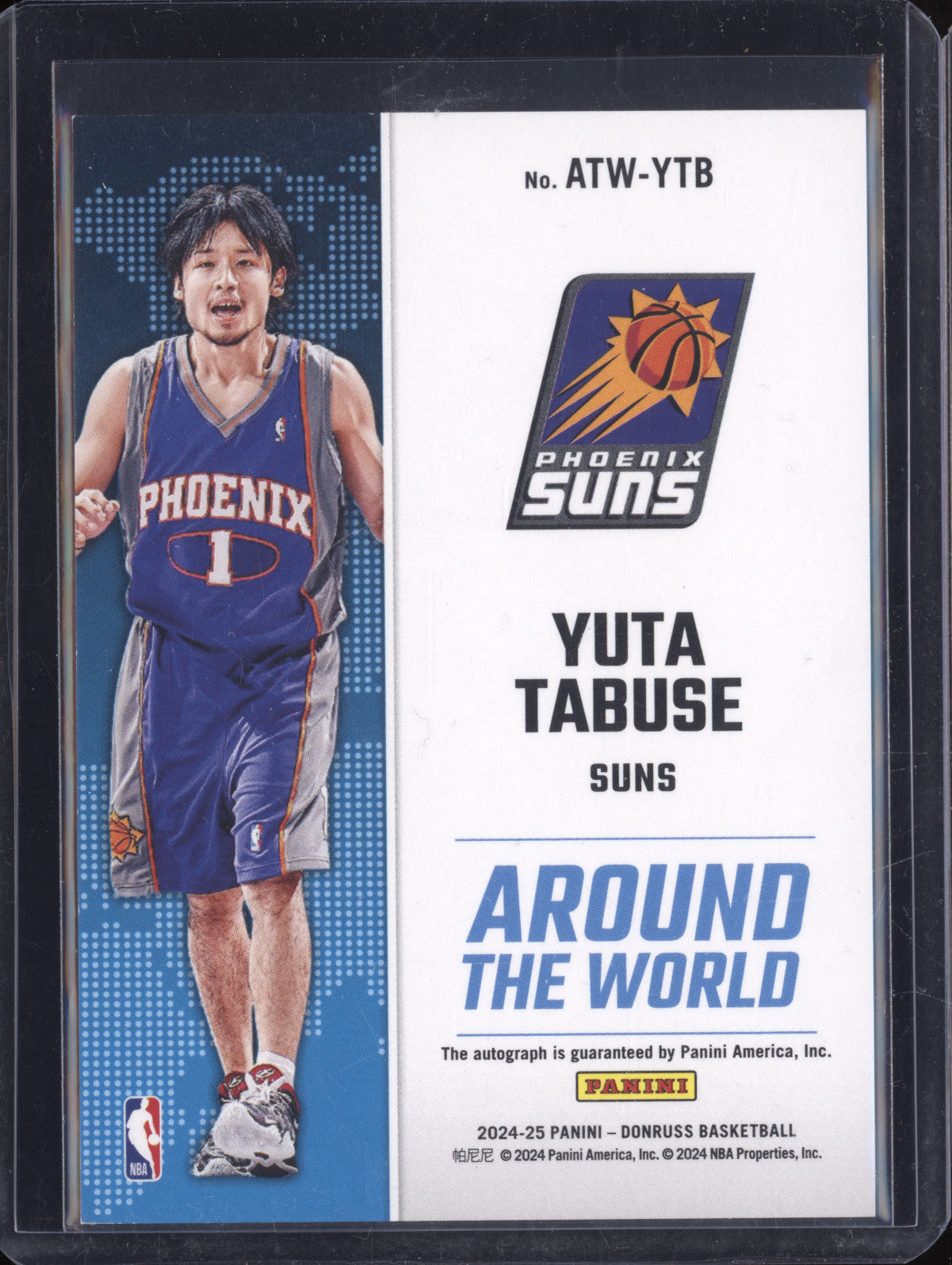 Yuta Tabuse 2024-25 Panini Donruss ATW-YTB Around the World Auto