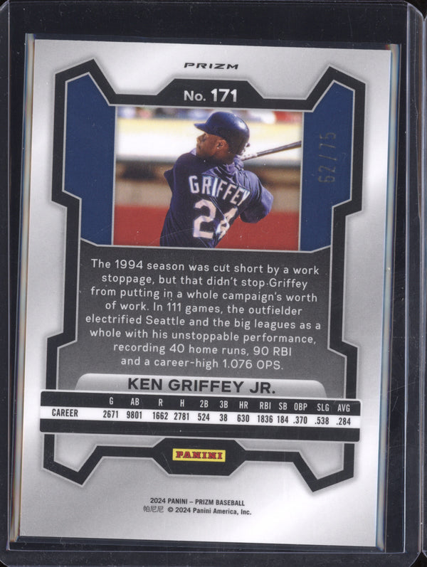 Ken Griffey Jr 2024 Panini Prizm 171 Green Scope 62/75