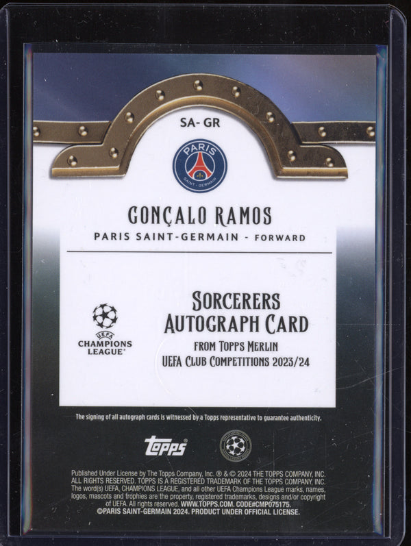 Goncalo Ramos 2023-24 Topps Merlin UCC SA-GR Sorcerers Autograph