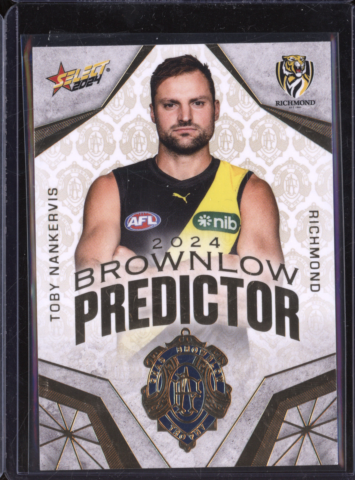 Toby Nankervis 2024 Select Footy Stars BPG81 Brownlow Predictor Gold 74/315