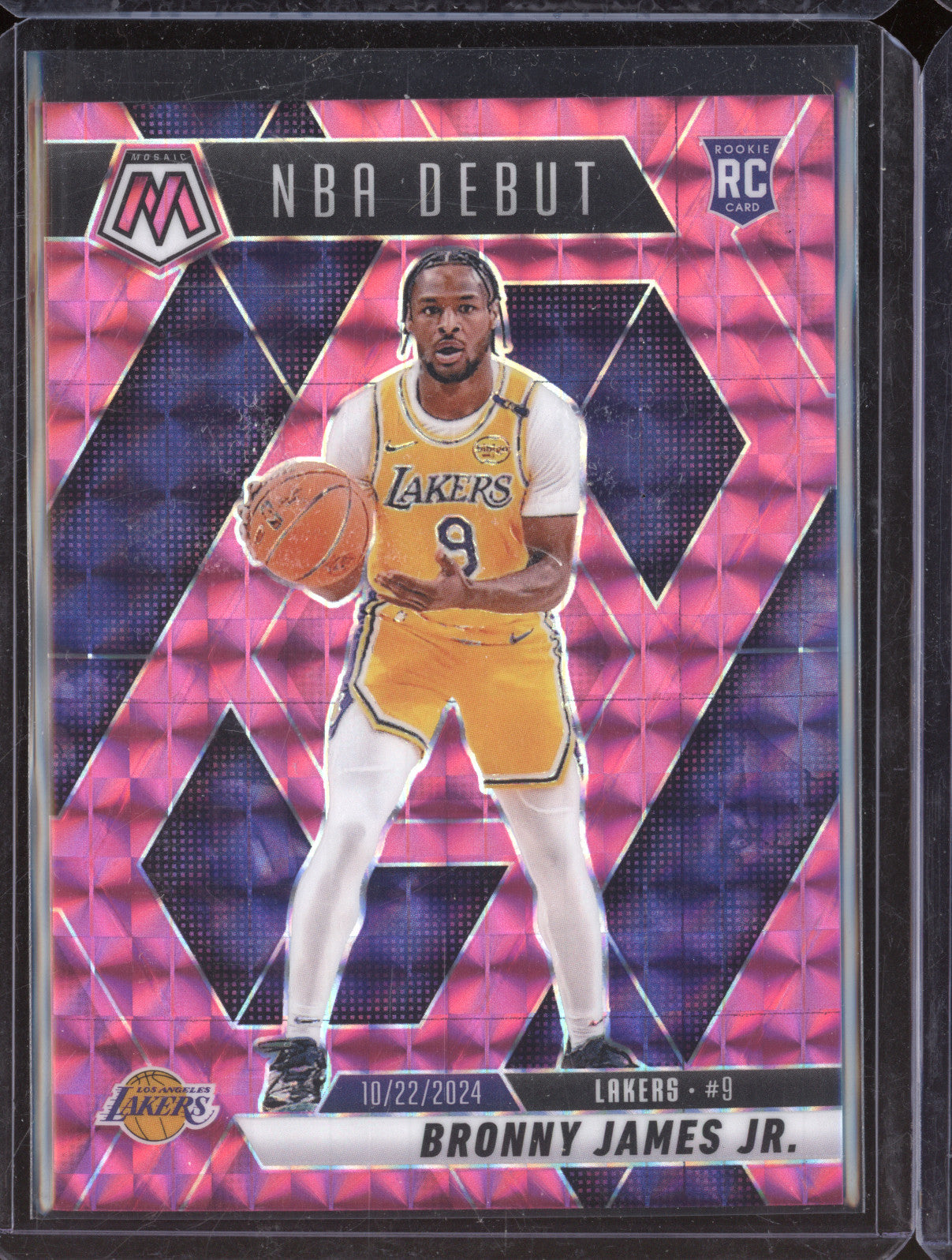 Bronny James Jr. 2024-25 Panini Mosaic 262 NBA Debut Pink RC 170/175