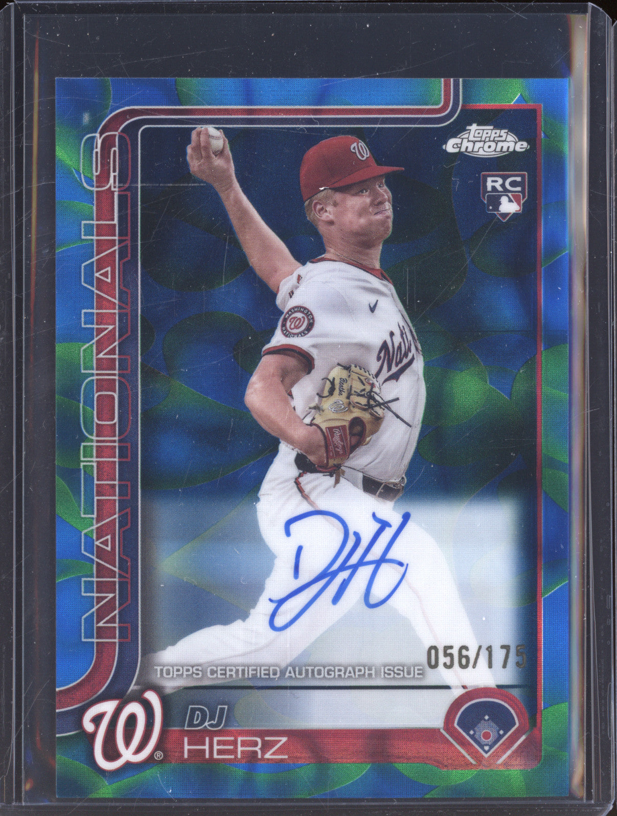 DJ Herz 2025 Topps Chrome Update RA-DH Blue/Green Lava Lamp RC Auto /175