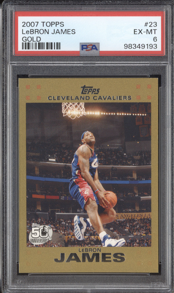 LeBron James 2007 Topps  23 Gold 523/2007 PSA 6