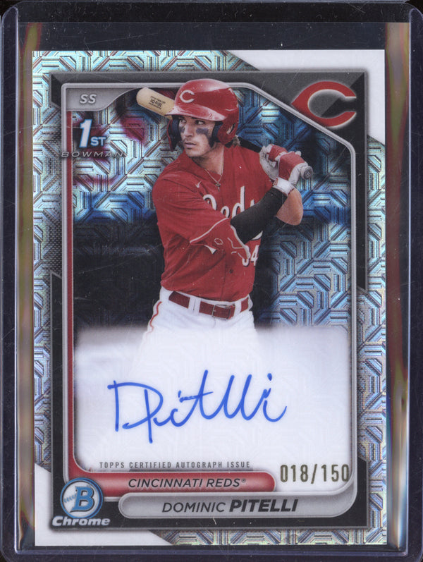 Dominic Pitelli 2024 Bowman Chrome CPA-DPI Prospect Auto HTA Choice RC 18/150