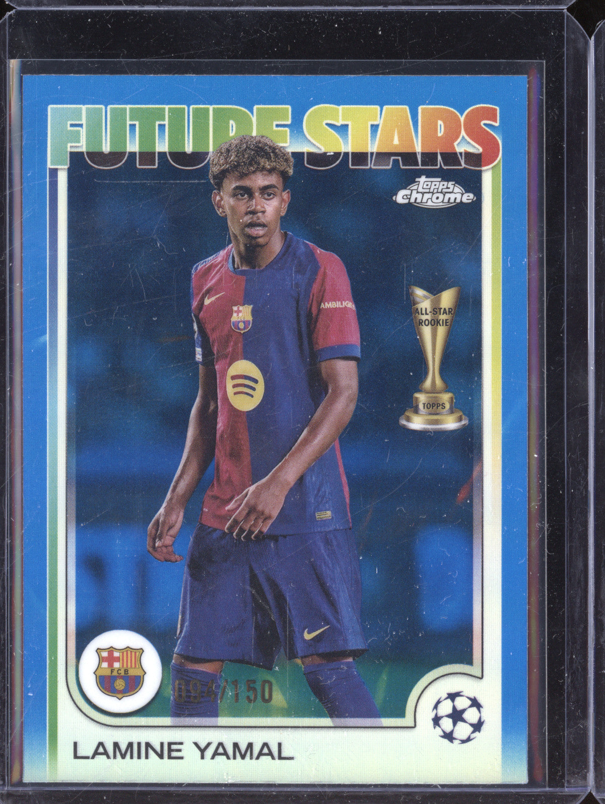 Lamine Yamal 2024-25 Topps Chrome 27 Future Stars Blue 94/150