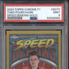 Theo Pourchaire 2023 Topps Chrome F1 SD-TP Speed Demons Gold 25/50 PSA 9