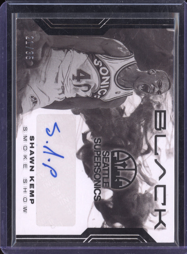 Shawn Kemp 2022-23 Panini Black SSS-SKP Smoke Show Auto 21/35