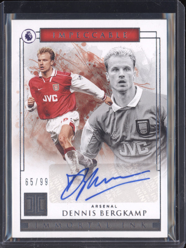 Dennis Bergkamp 2019-20 Panini Impeccable IM-DB Immortal Ink 65/99