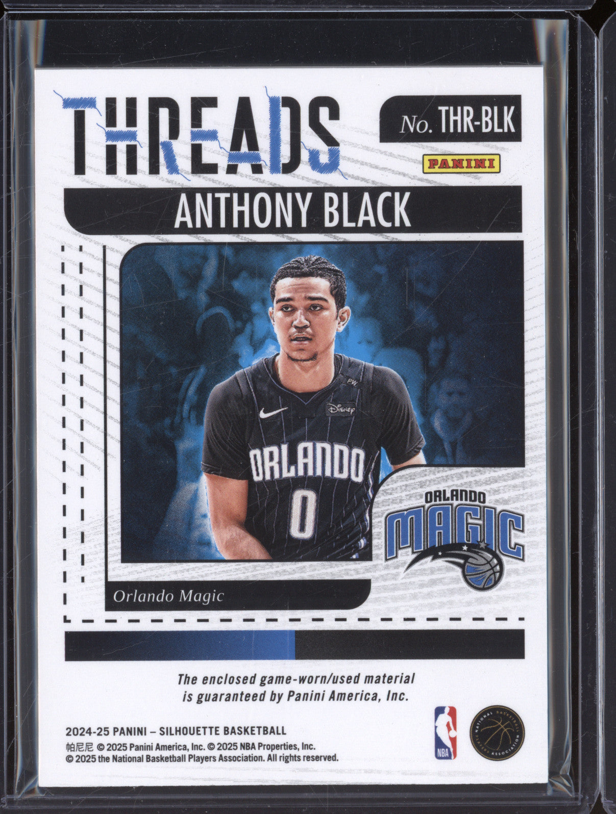 Anthony Black 2024-25 Panini Silhouette THR-BLK Threads