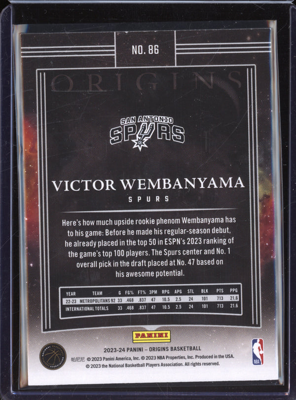 Victor Wembanyama 2023-24 Panini Origins 86 Red