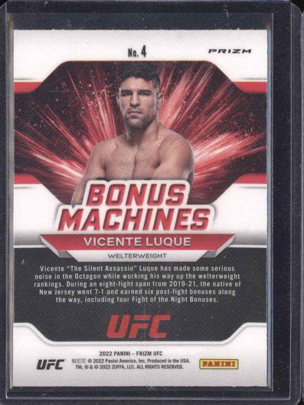 Vicente Luque 2022 Panini Prizm 4 Bonus Machines Green