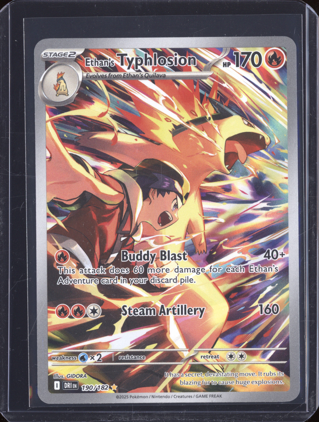 2025 Pokemon Destined Rivals DRI 190/182 Ethan's Typhlosion Illustration Rare