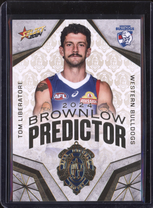 Tom Liberatore 2024 Select Footy Stars BPG105 Brownlow Predictor Gold 303/315