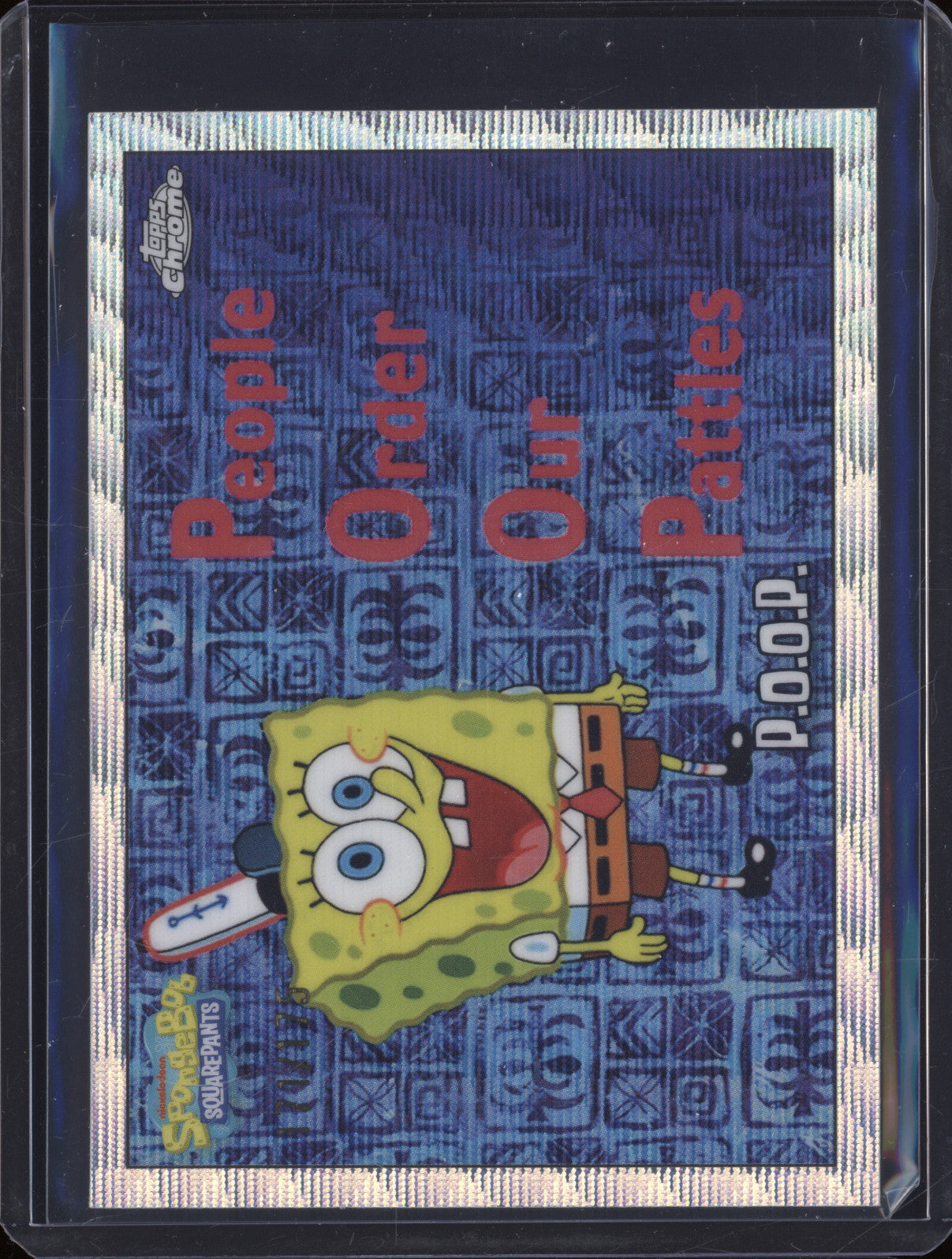 2025 Topps Chrome SpongeBob SquarePants 88 Wave Refractor P.O.O.P