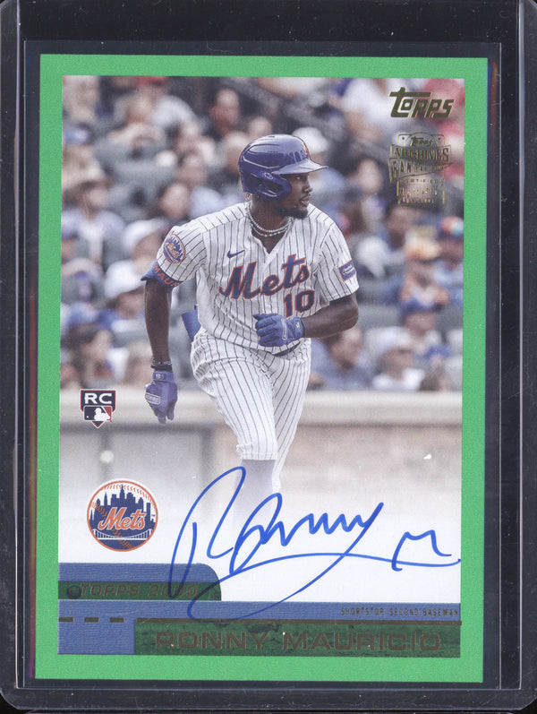 Ronny Mauricio 2024 Topps Archives 00FF-RM 2000 Fan Favorites Green Auto RC /99