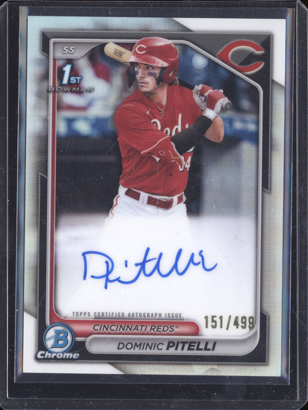 Dominic Pitelli 2024 Bowman Chrome CPA-DPI Chrome Prospect Auto Refractor RC