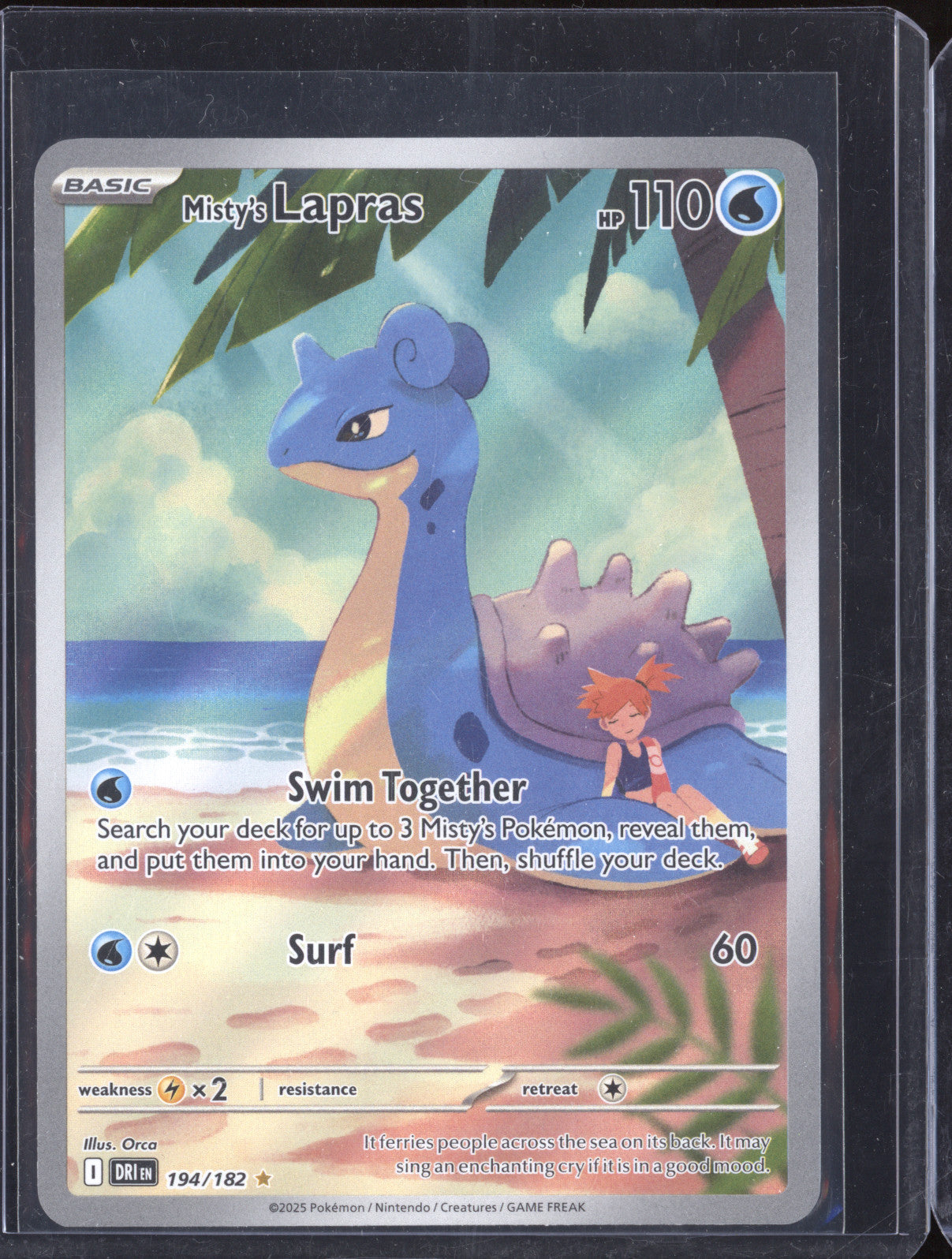 Misty's Lapras 2025 Pokemon Destined Rivals 194/182 Illustration Rare