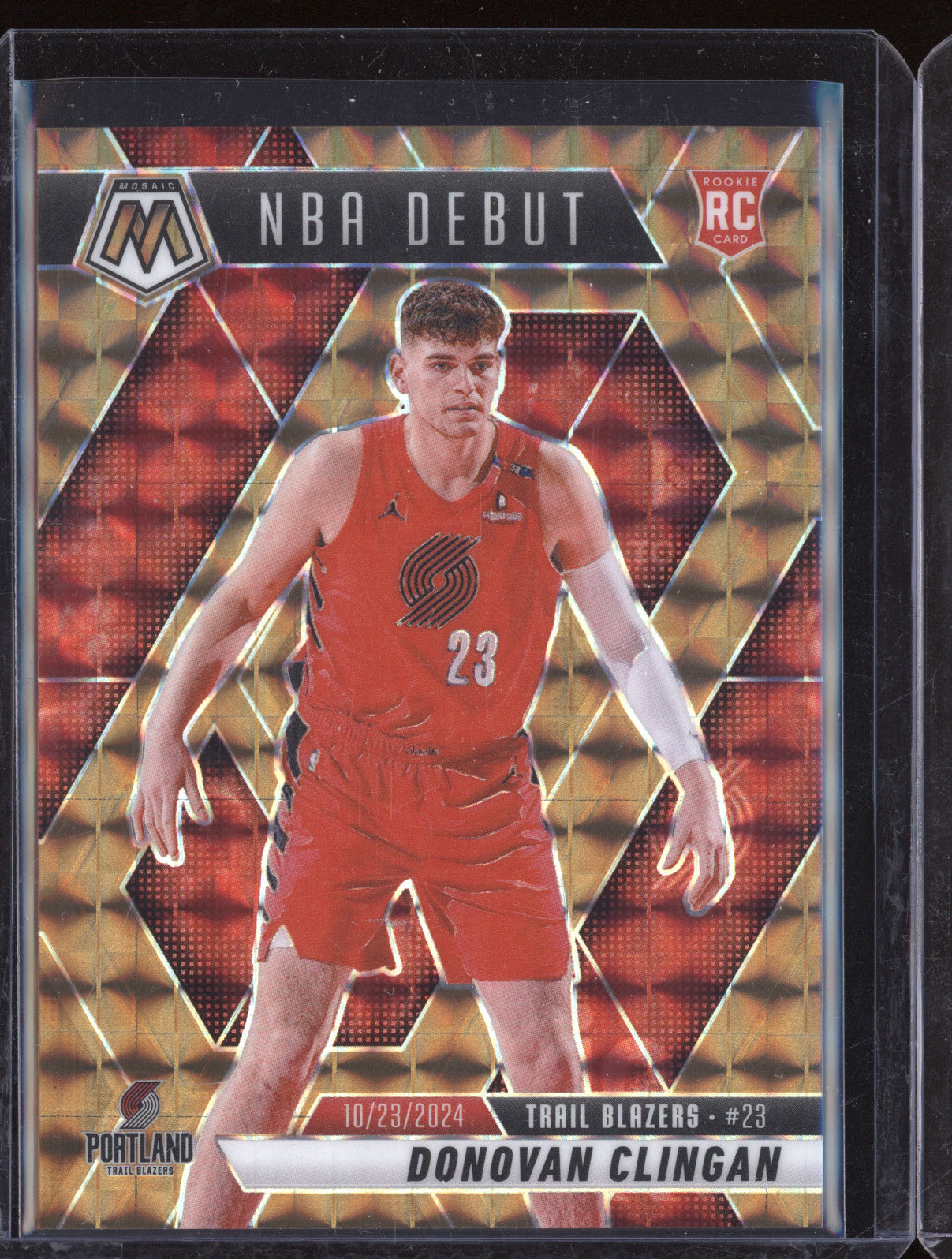 Donovan Clingan 2024-25 Panini Mosaic 261 NBA Debut Bronze RC 32/75