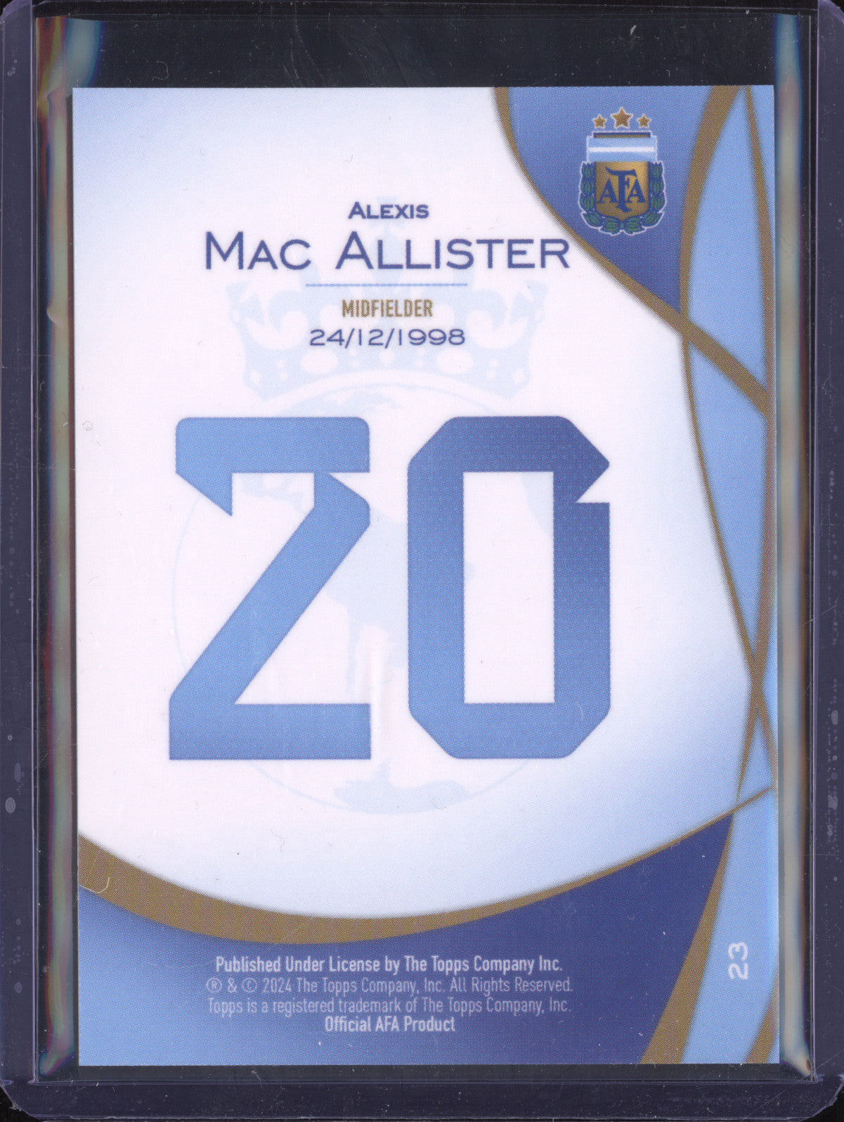 Alexis Max Allister 2024 Topps Lineage Argentina 23 Pink