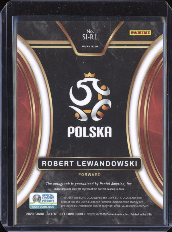 Robert Lewandowski 2020 Panini Select UEFA SI-RL Silver Auto