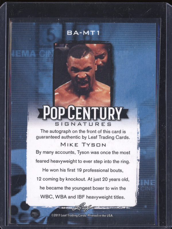 Mike Tyson 2017 Leaf Pop Century BA-MT1 Autograph