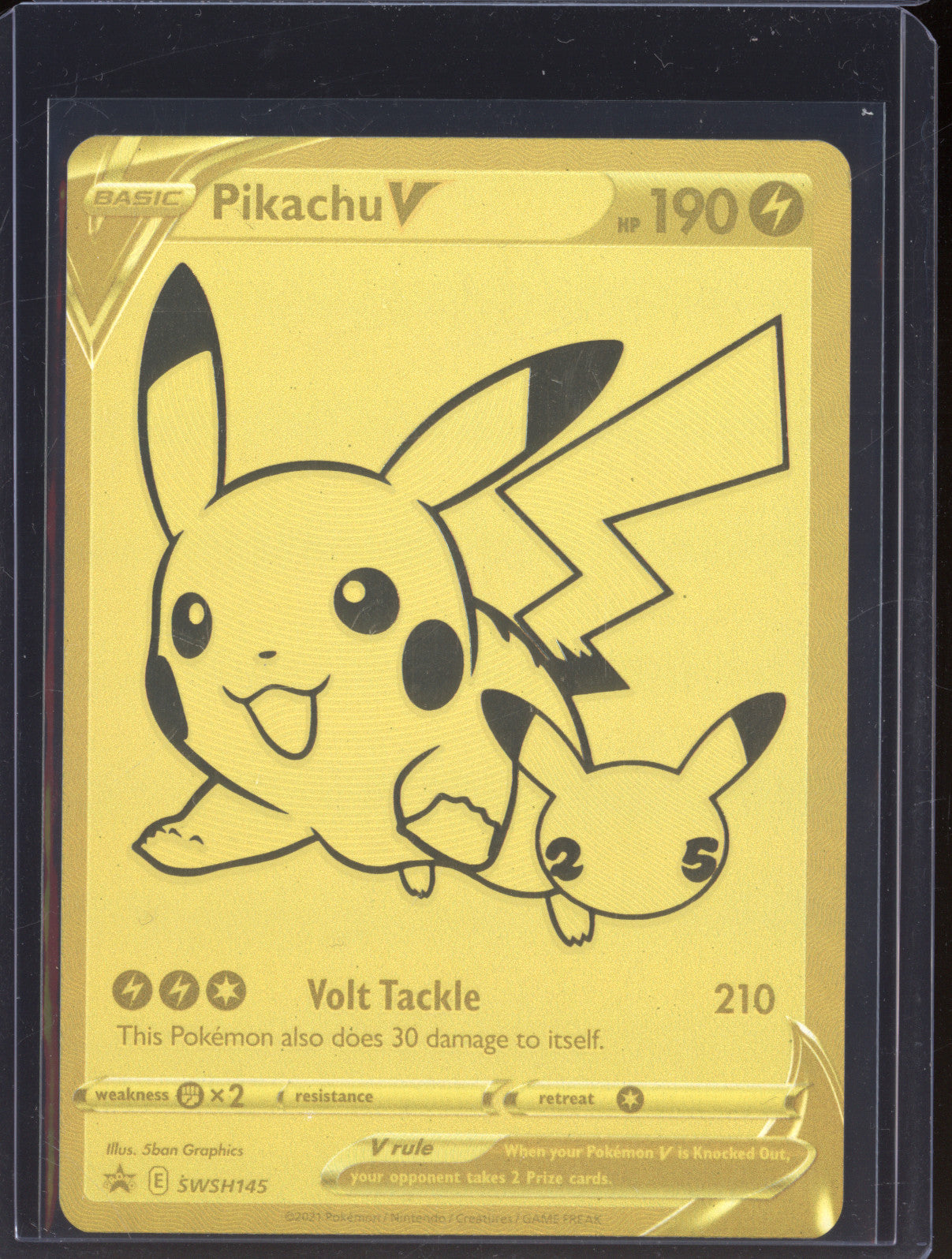 Pikachu V 2021 Pokemon Sword & Shield Promos SWSH145 Black Star Promo